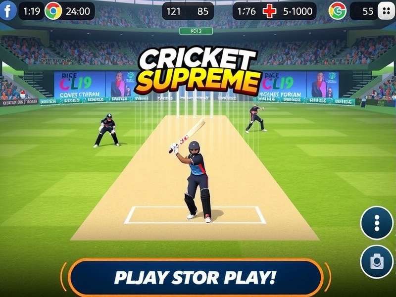 Intense match action in Cricket Supreme Cricket Supreme Gameplay Screenshot